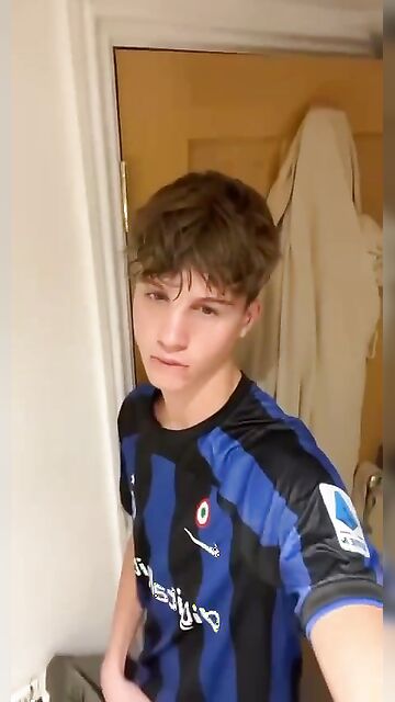 Twink 18yo soccer player has show proud his pubic hair and his big cock